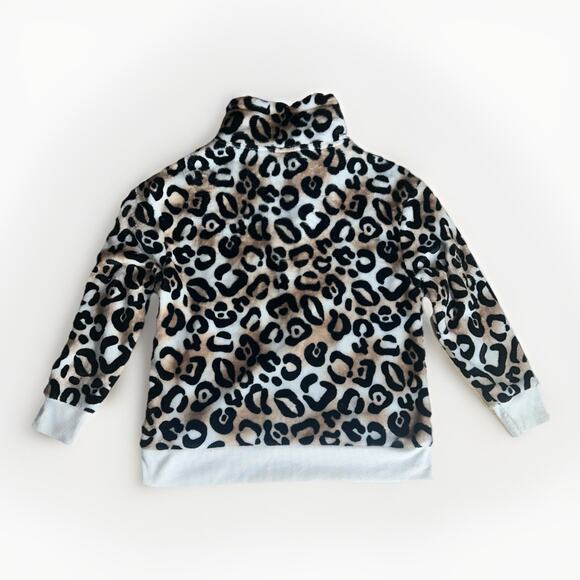 Secret Treasures Women’s Leopard Print Fleece Pullover Sweatshirt Size S - Picture 2 of 8